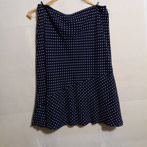 -Casual Corner Vintage Poka Dot Skirt
